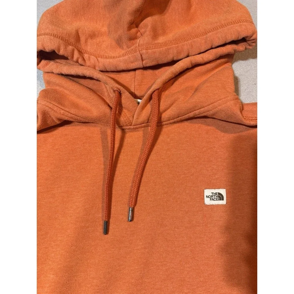 Mens The North Face Heritage Patch Hooded Pullover Orange Size Medium